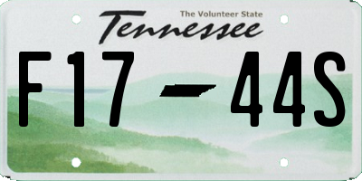 TN license plate F1744S
