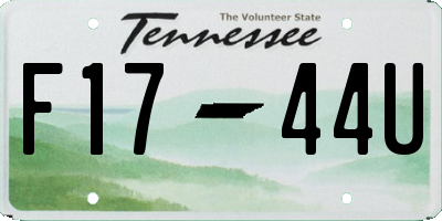 TN license plate F1744U