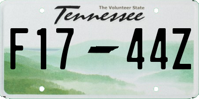 TN license plate F1744Z