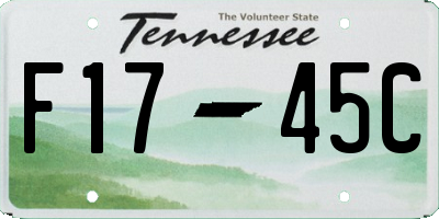 TN license plate F1745C