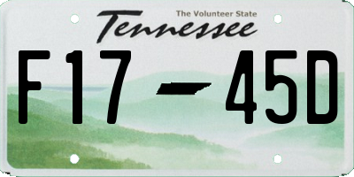 TN license plate F1745D