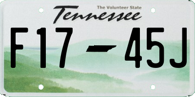 TN license plate F1745J