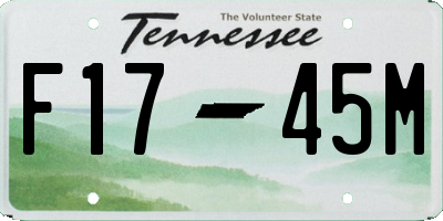 TN license plate F1745M