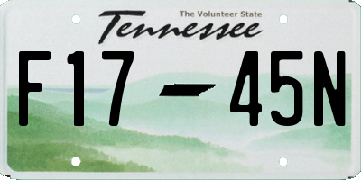 TN license plate F1745N