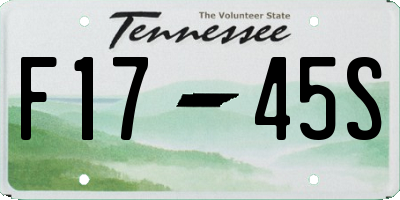 TN license plate F1745S