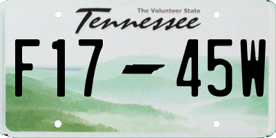 TN license plate F1745W