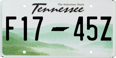 TN license plate F1745Z