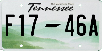 TN license plate F1746A