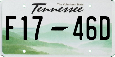 TN license plate F1746D