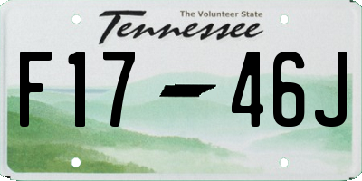 TN license plate F1746J