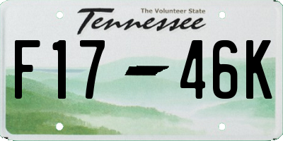 TN license plate F1746K