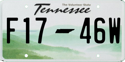 TN license plate F1746W