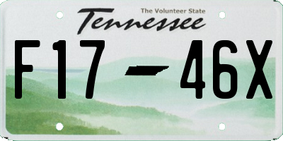 TN license plate F1746X