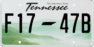 TN license plate F1747B