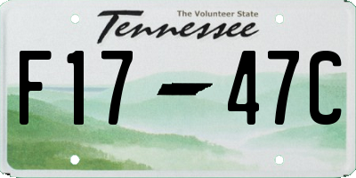 TN license plate F1747C