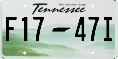 TN license plate F1747I