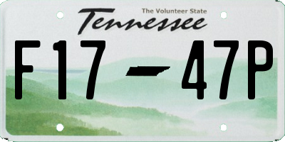 TN license plate F1747P