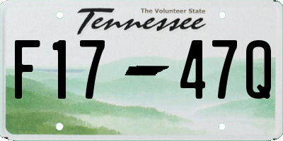 TN license plate F1747Q