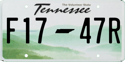 TN license plate F1747R