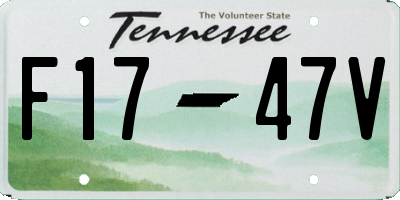 TN license plate F1747V