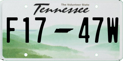 TN license plate F1747W
