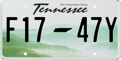 TN license plate F1747Y
