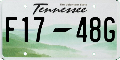 TN license plate F1748G