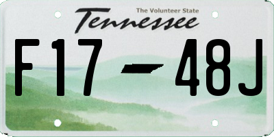TN license plate F1748J