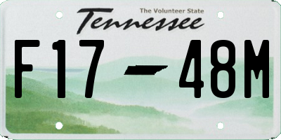 TN license plate F1748M