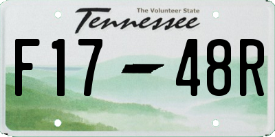 TN license plate F1748R