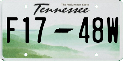 TN license plate F1748W