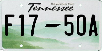 TN license plate F1750A