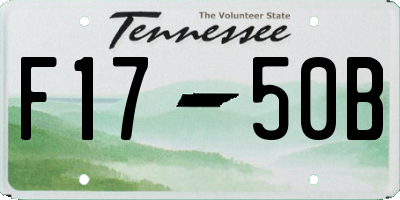 TN license plate F1750B