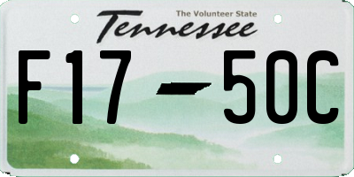 TN license plate F1750C