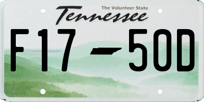TN license plate F1750D