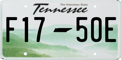 TN license plate F1750E