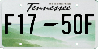 TN license plate F1750F