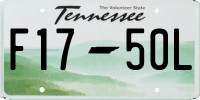 TN license plate F1750L
