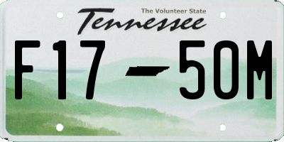 TN license plate F1750M