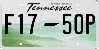 TN license plate F1750P