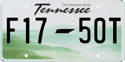 TN license plate F1750T