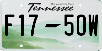 TN license plate F1750W