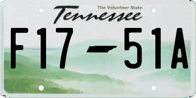 TN license plate F1751A