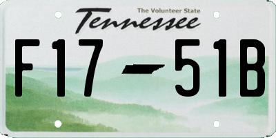 TN license plate F1751B