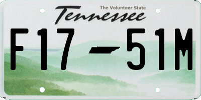 TN license plate F1751M
