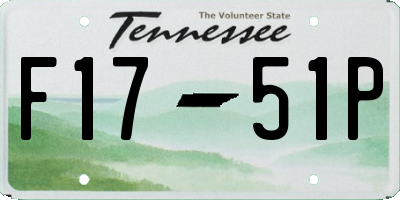 TN license plate F1751P
