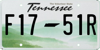 TN license plate F1751R