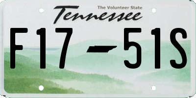 TN license plate F1751S