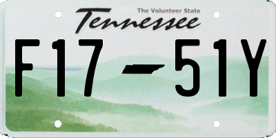TN license plate F1751Y