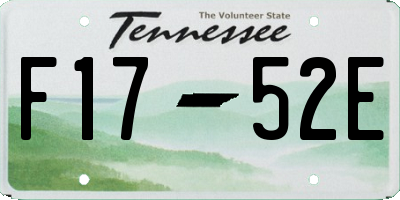 TN license plate F1752E